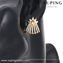 92451 Xuping nuevo estilo de cristal 18k pendiente de joyería para niñas